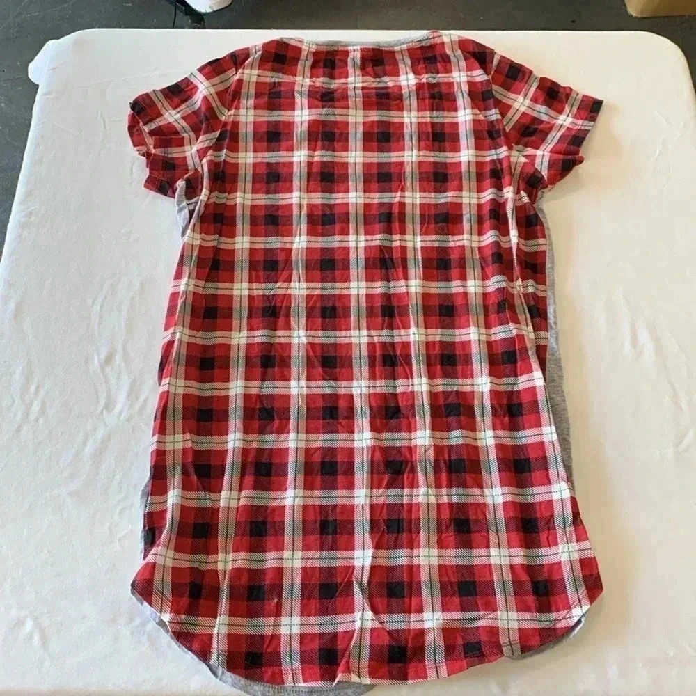Disney Parks girls Mickey Christmas sleep shirt nightgown Medium large EUC